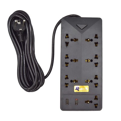 Prelungitor universal cu 7 prize si 2 USB, 3m foto