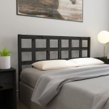 vidaXL Tăblie de pat, negru, 145,5x4x100 cm, lemn masiv de pin