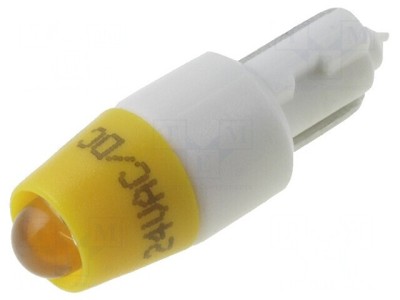 Lampă LED galbenă T5 24V 1 diodă foto