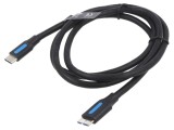 Cablu USB 3.0 Micro B la USB C, 1m, Negru