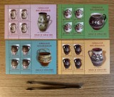 Ceramica romaneasca - Oale si cani III (uzuale), bloc de 4 timbre, 2008, LP 1797A