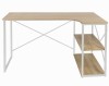 Birou Colt cu Rafturi, Alb, Spatios - Ideal Lucru, Studiu, Gaming