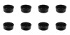 Set boluri, 8 piese, 60 ml, Portelan, Negru