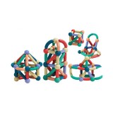 Piese Magnetice pentru Copii, Flippy, Set din 88 de Piese de diferite Culori, Constructor Magnetic cu Posibilitatea de a Construii forme Nelimitate, M