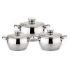 Set 6 Oale Inox Bohmann, Fund 7 Straturi, Inductie, 3.9-6.6L, Capace Sticla - Cratite Profesionale