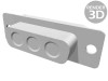 Conector D-Sub 3 PIN Mamă