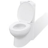 Vas toaleta din ceramica, wc baie de colt, alb