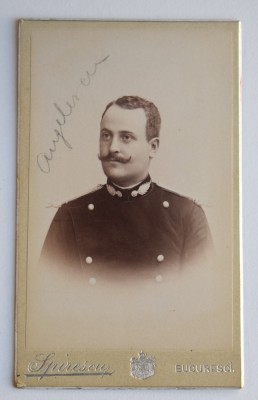 CDV Atelier Romania Bucuresti Bucuresci Spirescu barbat in uniforma - militar foto