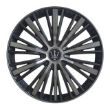 Set 4 capace roti VELAR Phantom Grey, design multi-spoke Premium, ABS rezistent, Universal, pentru jante R16