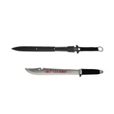 Maceta de vanatoare IdeallStore&reg;, USA Freeknife, negru, 45.5 cm, teaca inclusa