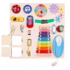 Plansa senzoriala cu 17 activitati Montessori