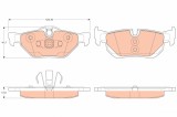 Placute Frana TRW GDB2050 BMW Seria 1 3 X1 (set frana disc)