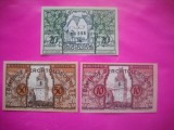 HOPCT BANCNOTA NOTGELD NR 89 PERCHTOLDSDORF - SET 3 BUC -10,20 SI 50 HELLER 1920 -AUSTRIA-UNC