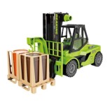 Jucarie motostivuitor cu palet, sunete si lumini, functie ridicare, 28 cm, verde