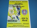 Program meci fotbal CS MIOVENI - ASA TARGU-MURES (09.10.2017)