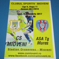 Program meci fotbal CS MIOVENI - ASA TARGU-MURES (09.10.2017)