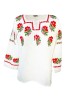 Bluza tip ie traditionala, dama ML 237 alb/albastru cardinal, marime 3XL