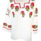 Bluza tip ie traditionala, dama ML 237 alb/albastru cardinal, marime 3XL