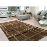 Covor Model Mira 24009-133, Marime 50 x 80 cm, Maro, Inaltime Fir 6 mm, Antialergic, Polipropilena, Living, Dormitor, Sufragerie, Birou