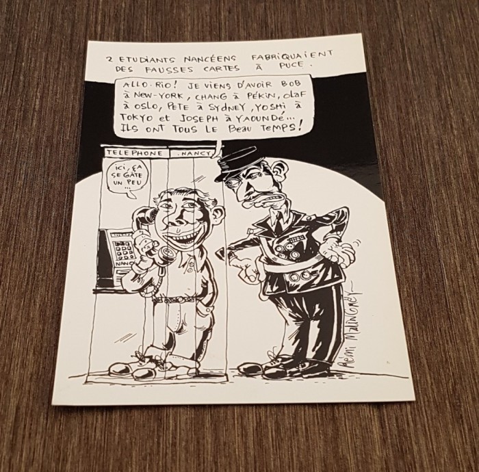 arte Poștală Umoristică 1998 &ndash; Studenți și Cartele False, Desen R&eacute;mi Malingrey pentru Lib&eacute;ration, Les Humoristes de Presse