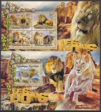 DB1 Fauna Africana Togo Tiraj 1000 Lei MS + SS MNH, Nestampilat