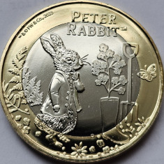 2 pounds 2023 Pitcairn Island, Peter Rabbit, Brilliant uncirculated, Charles III