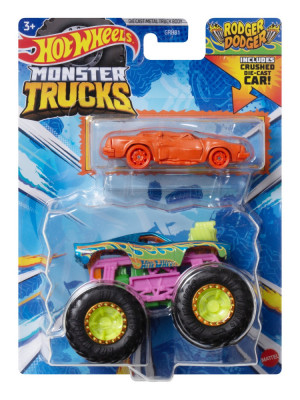 HOT WHEELS MONSTER TRUCK SI MASINUTA METALICA RODGER DODGER SuperHeroes ToysZone foto