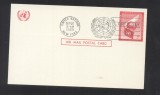 UN New York 1957 Airmail definitives Mi.60 Postcard unused FDC UN.258