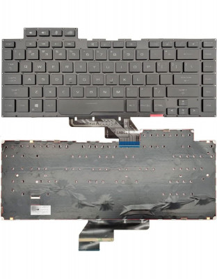 Tastatura Laptop, Asus, ROG Zephyrus M15 GU502G, GU502GV, GU502GW, GU502GU, iluminata, conector RGB 20 pini, layout US foto