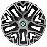 Cumpara ieftin Set 4 Capace Roti 14 &quot; Best Gri-Negru, Compatibile Cu Skoda