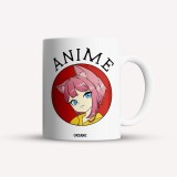 Cana alba personalizata Anime, INOVATIX&reg;. 330ml, Oem