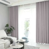 Draperie din catifea blackout cu rejansa transparenta cu ate pentru galerie, Madison, 200x270 cm, densitate 700 g/ml, Pale Silver, 1 buc