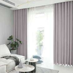 Draperie din catifea blackout cu rejansa transparenta cu ate pentru galerie, Madison, 150x230 cm, densitate 700 g/ml, Pale Silver, 1 buc