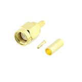 Conector SMA, mama, RP, sertizare pe cablu RG174, T117701