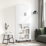 vidaXL Dulap &icirc;nalt, alb, 69,5x34x180 cm, lemn compozit