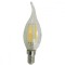 Bec LED flacara cu filament, E14, 4W, 3000K