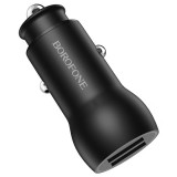 Cumpara ieftin Incarcator Auto Dual USB Borofone BZ9, 3.1 A, 2 X USB - Negru