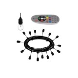 Ghirlanda tip sirag de becuri exterior/interior, 15 LED, 21 moduri iluminare, multicolor, 220-240V, IP65, 15 m GartenVIP DiyLine, Isotrade