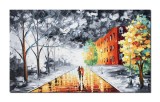 Cumpara ieftin Tablou pictat manual dormitor, living - Impreuna spre viitor - 100x60cm ulei pe panza in cutit, efect 3D, Spectaculos!