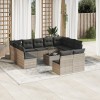 Gossi set canapele de gradina cu perne, 12piese gri deschis poliratan