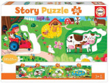 Puzzle Panoramic 26 piese Story Puzzle Farm, Educa