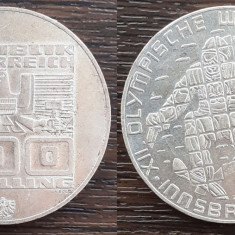 (A251) MONEDA DIN ARGINT AUSTRIA- 100 SCHILLING 1976,JOCURILE OLIMPICE INNSBRUCK