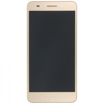 Huawei Y6 II 2016 (Honor 5A) Capac frontal al modulului de afișare + LCD + digitizer + baterie aurie 02350VUK foto