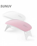 Lampa Unghii UV - LED 6W Sun Mini - Alb / Roz Alb