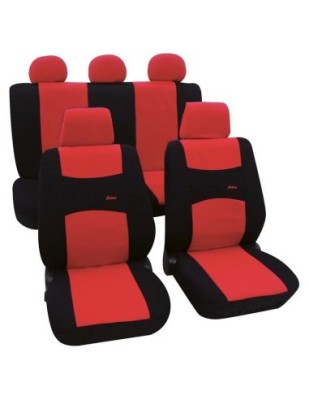 Set Huse Scaun Universale Colori Petex Rosu-Negru foto