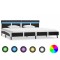 Gossi cadru de pat cu led, gri, 180 x 200 cm, piele artificiala