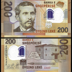 ALBANIA █ bancnota █ 200 Leke █ 2017 (2019) █ POLYMER █ UNC