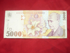 Bancnota 5000 lei 1998 cal. F.Buna foto