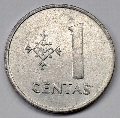 Lituania, 1 Centas 1991 foto