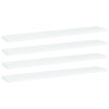 vidaXL Plăci Bibliotecă Albe 60x10x1.5cm, Set 4 Bucăți, PAL, Rafturi, Polite, Etajere